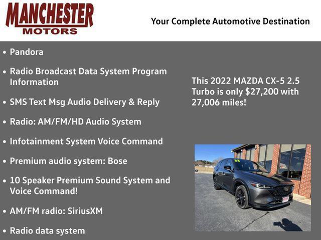 used 2022 Mazda CX-5 car, priced at $27,200