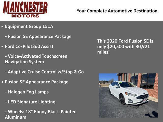 used 2020 Ford Fusion car, priced at $20,500