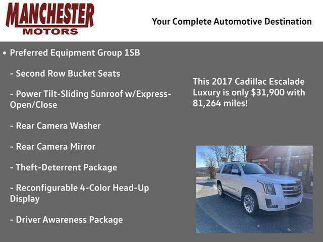 used 2017 Cadillac Escalade car, priced at $31,900