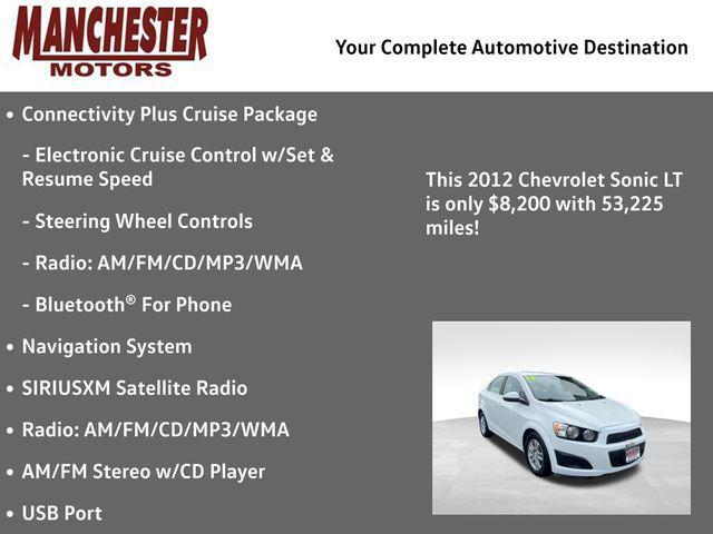 used 2012 Chevrolet Sonic car, priced at $8,200