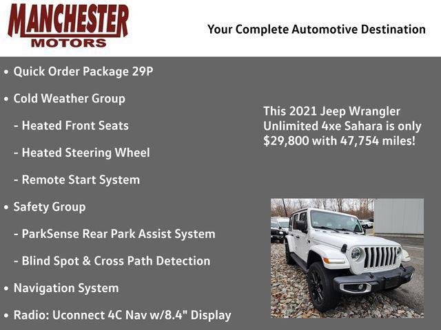 used 2021 Jeep Wrangler Unlimited 4xe car, priced at $29,850