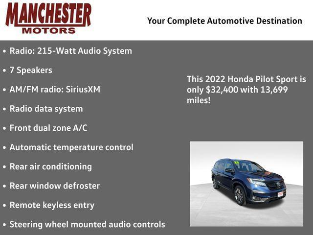 used 2022 Honda Pilot car, priced at $32,400