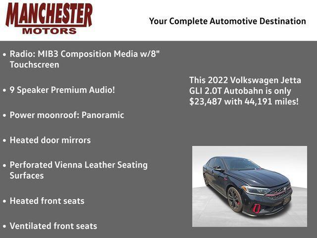 used 2022 Volkswagen Jetta GLI car, priced at $23,487