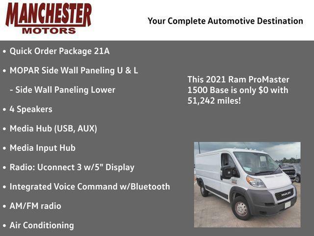 used 2021 Ram ProMaster 1500 car, priced at $25,800