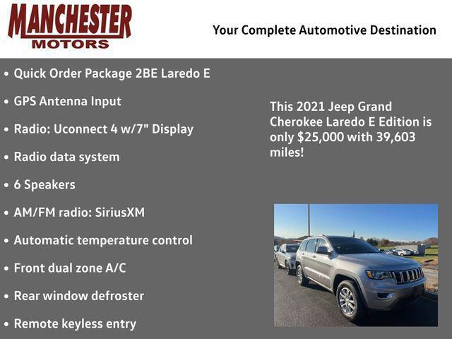 used 2021 Jeep Grand Cherokee car, priced at $24,000