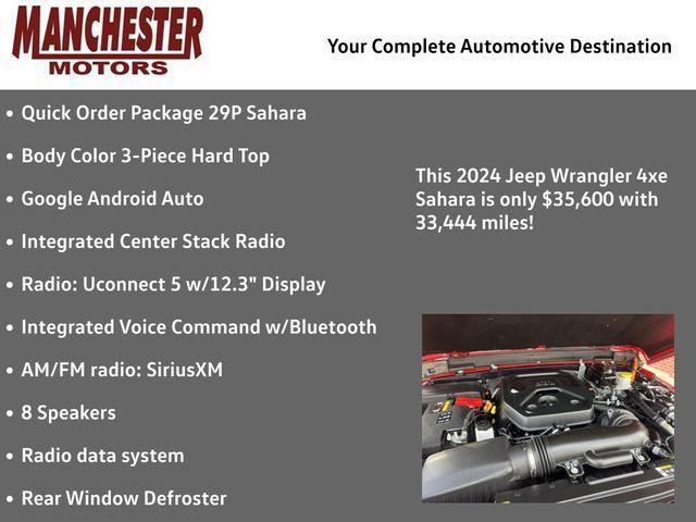 used 2024 Jeep Wrangler 4xe car, priced at $35,600