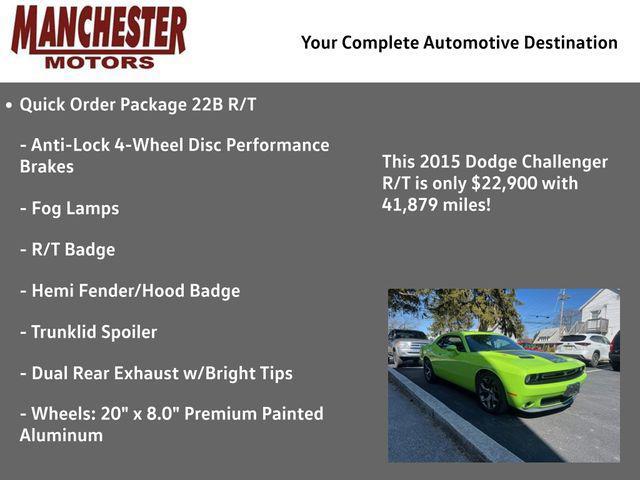 used 2015 Dodge Challenger car, priced at $22,900