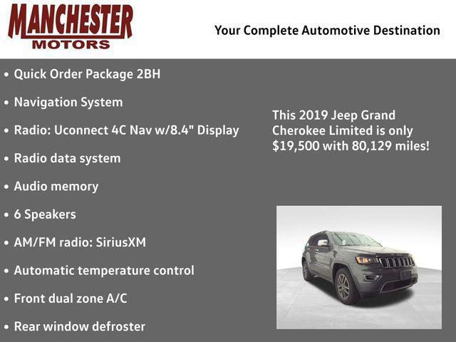 used 2019 Jeep Grand Cherokee car, priced at $19,250