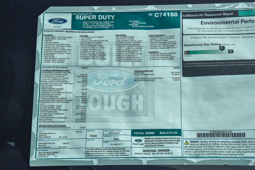 new 2025 Ford F-350 car, priced at $89,875