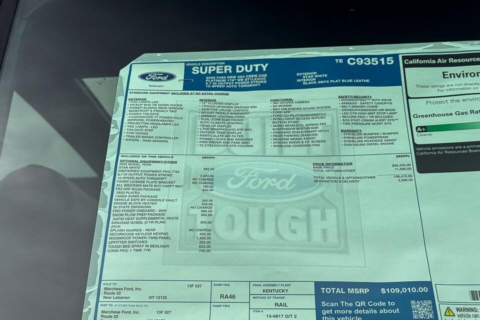 new 2026 Ford F-450 car, priced at $109,010