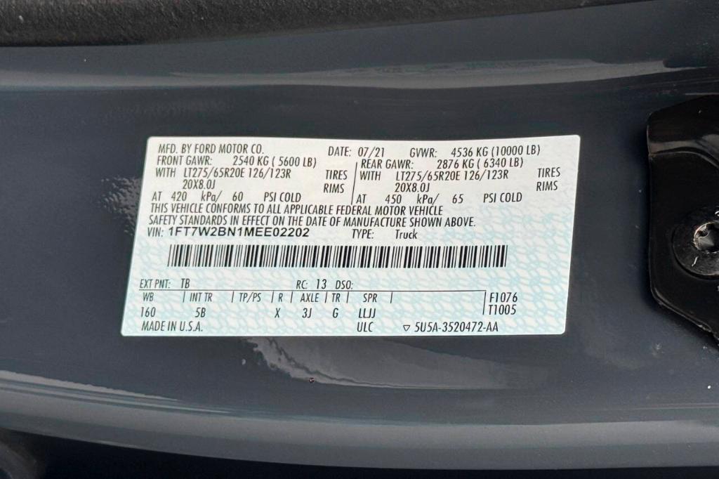 used 2021 Ford F-250 car, priced at $58,900