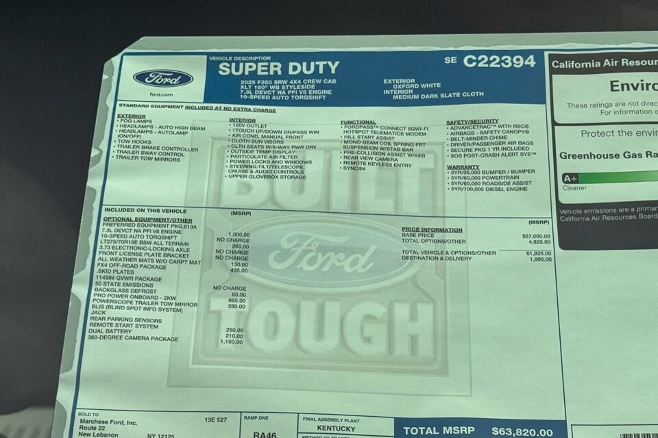 new 2025 Ford F-350 car, priced at $63,820
