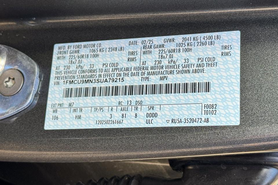 new 2025 Ford Escape car, priced at $35,825