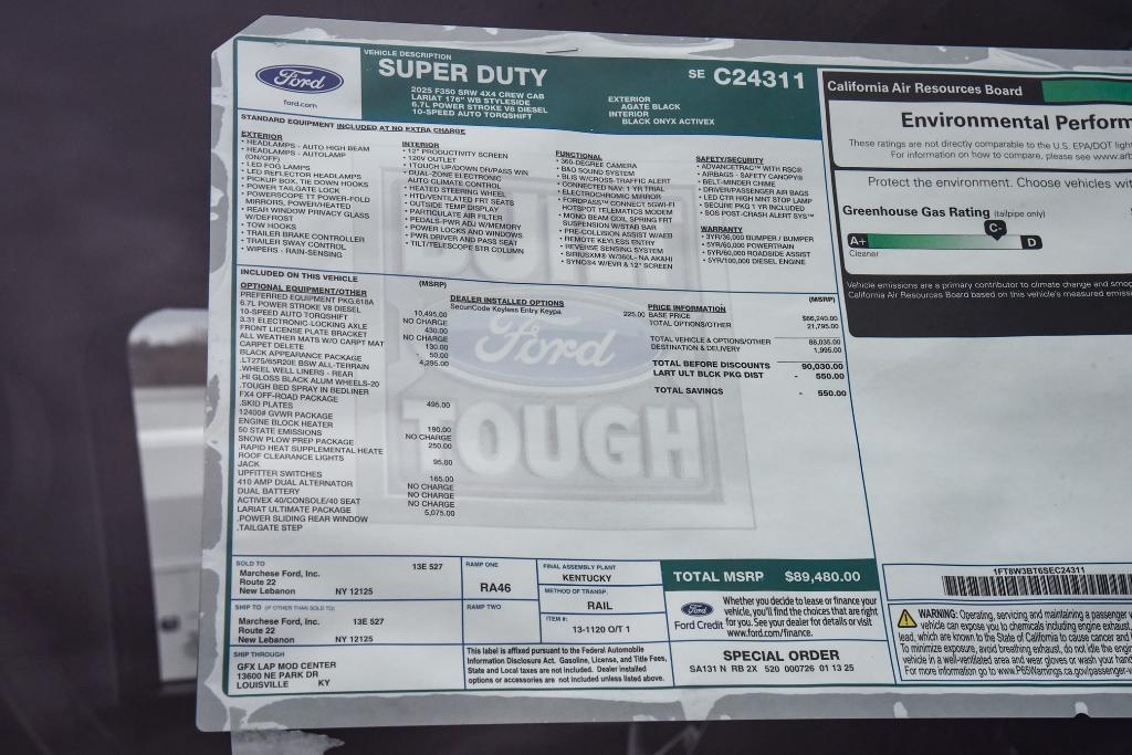 new 2025 Ford F-350 car, priced at $89,480