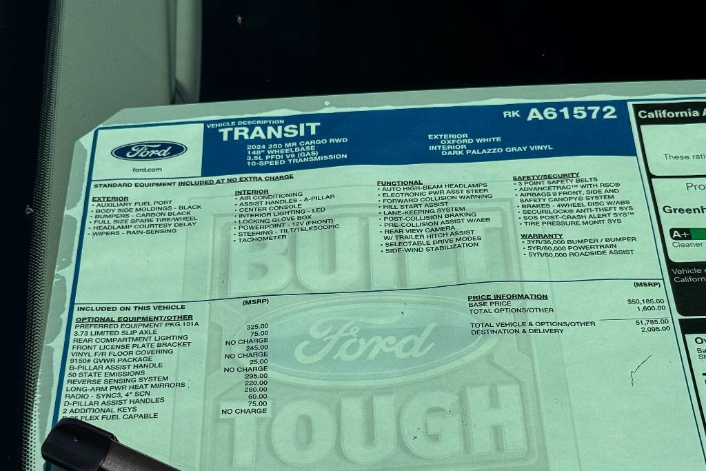 new 2024 Ford Transit-250 car, priced at $53,880