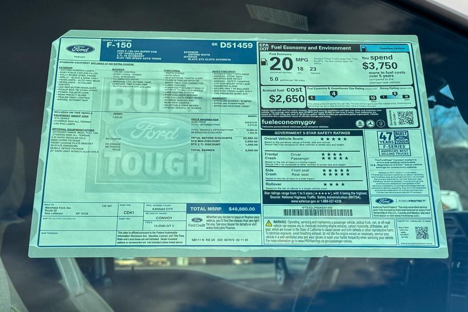 new 2025 Ford F-150 car, priced at $46,220