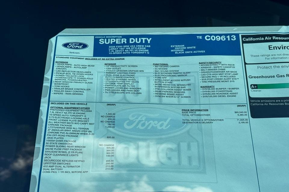 new 2026 Ford F-250 car, priced at $74,120