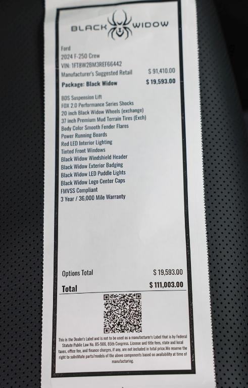 new 2024 Ford F-250 car, priced at $99,990