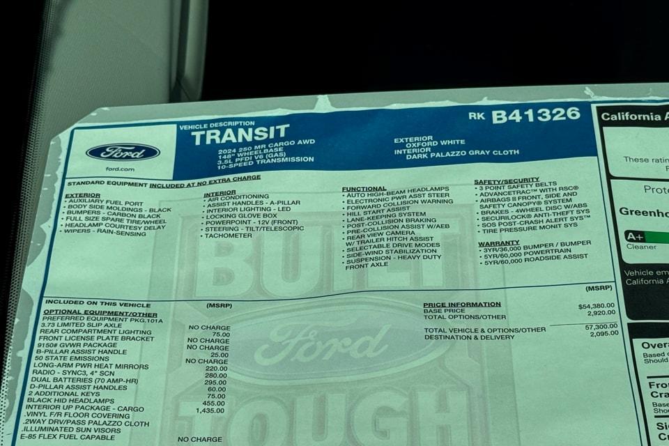 new 2024 Ford Transit-250 car, priced at $59,395