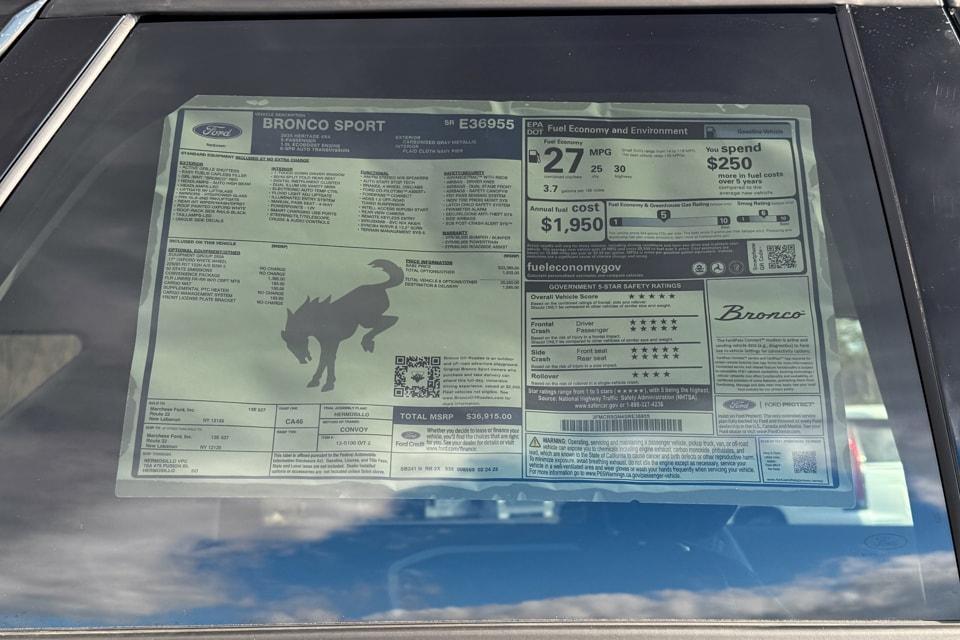 new 2025 Ford Bronco Sport car, priced at $34,895