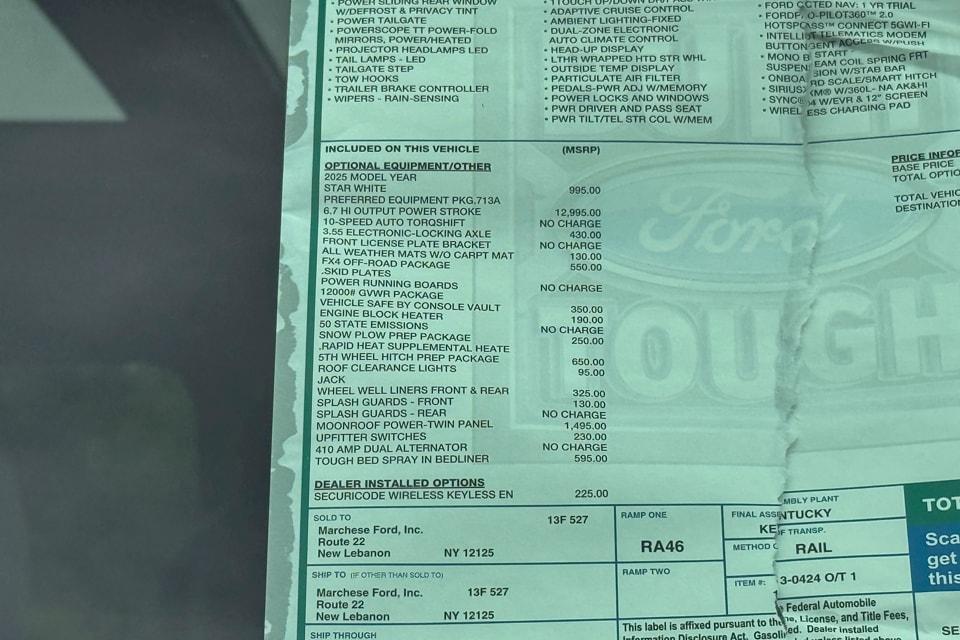 new 2025 Ford F-350 car, priced at $100,895