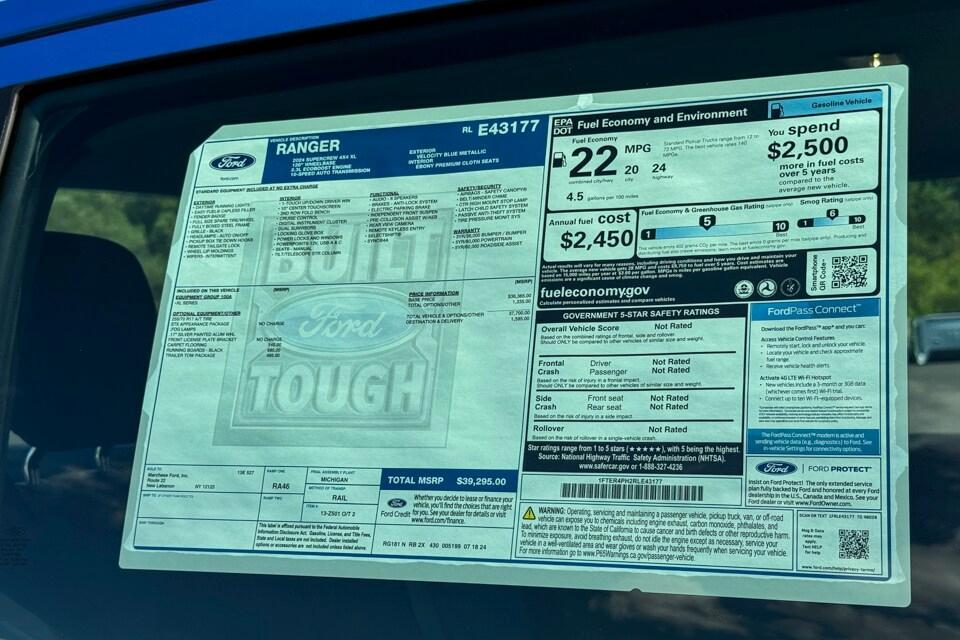 new 2024 Ford Ranger car, priced at $36,873