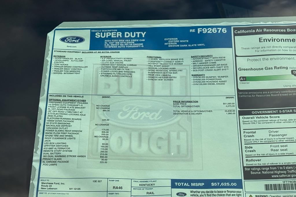 new 2024 Ford F-250 car, priced at $57,625