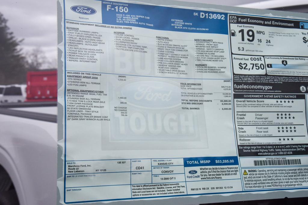 new 2025 Ford F-150 car, priced at $53,285