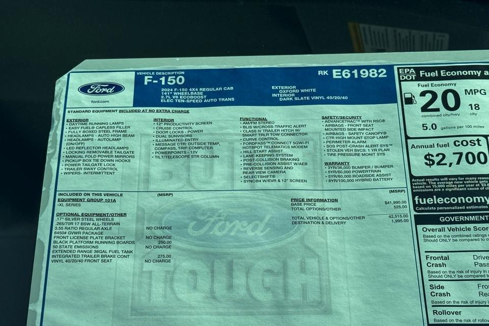 new 2024 Ford F-150 car, priced at $44,510