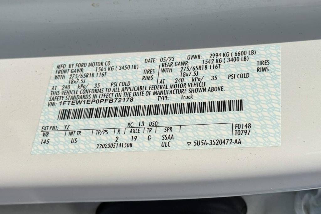 used 2023 Ford F-150 car, priced at $45,900