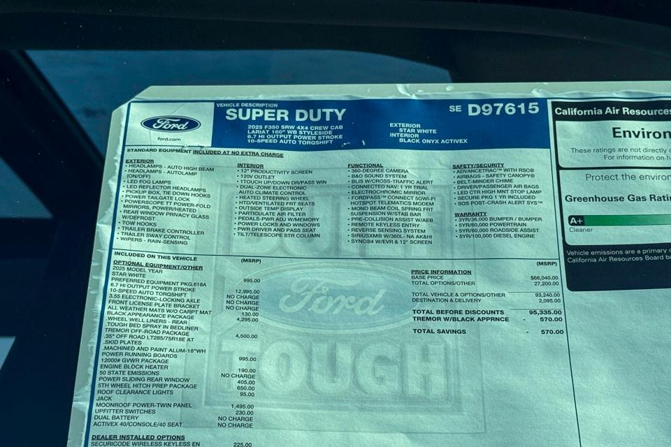 new 2025 Ford F-350 car, priced at $94,765