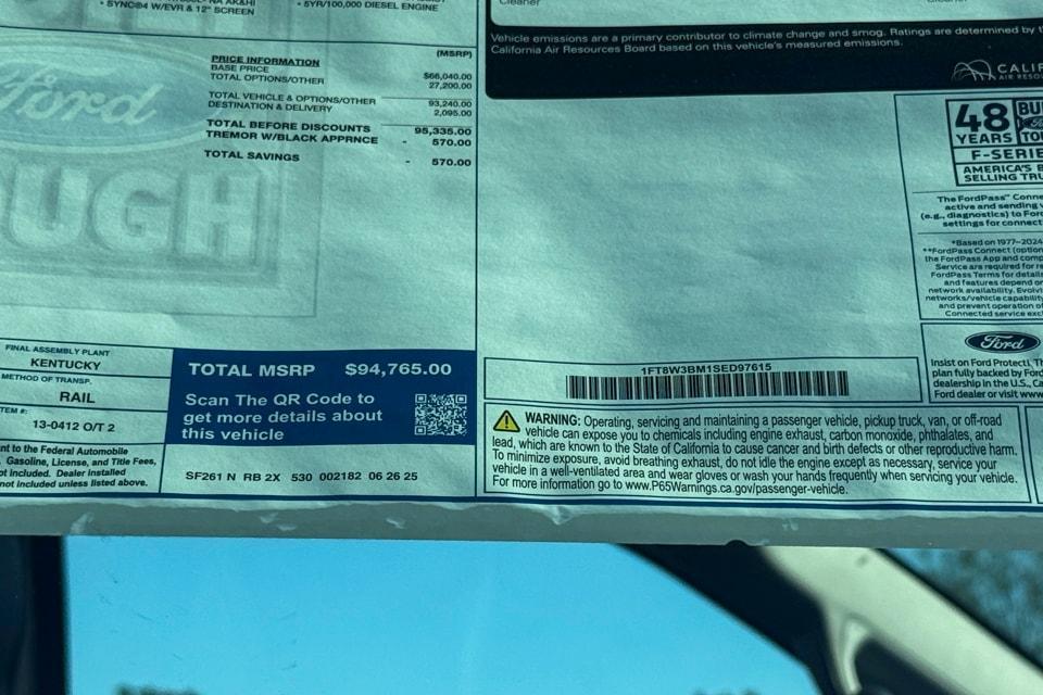 new 2025 Ford F-350 car, priced at $94,765