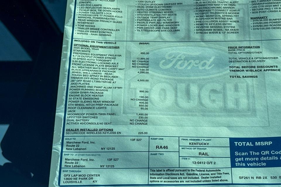 new 2025 Ford F-350 car, priced at $94,765