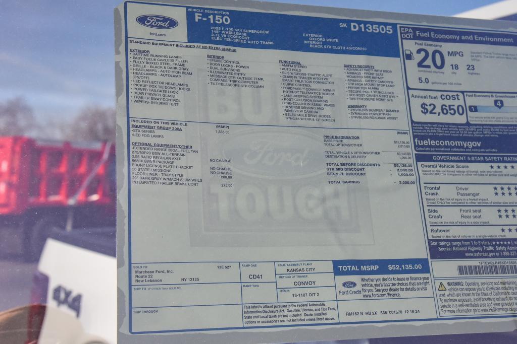 new 2025 Ford F-150 car, priced at $48,286