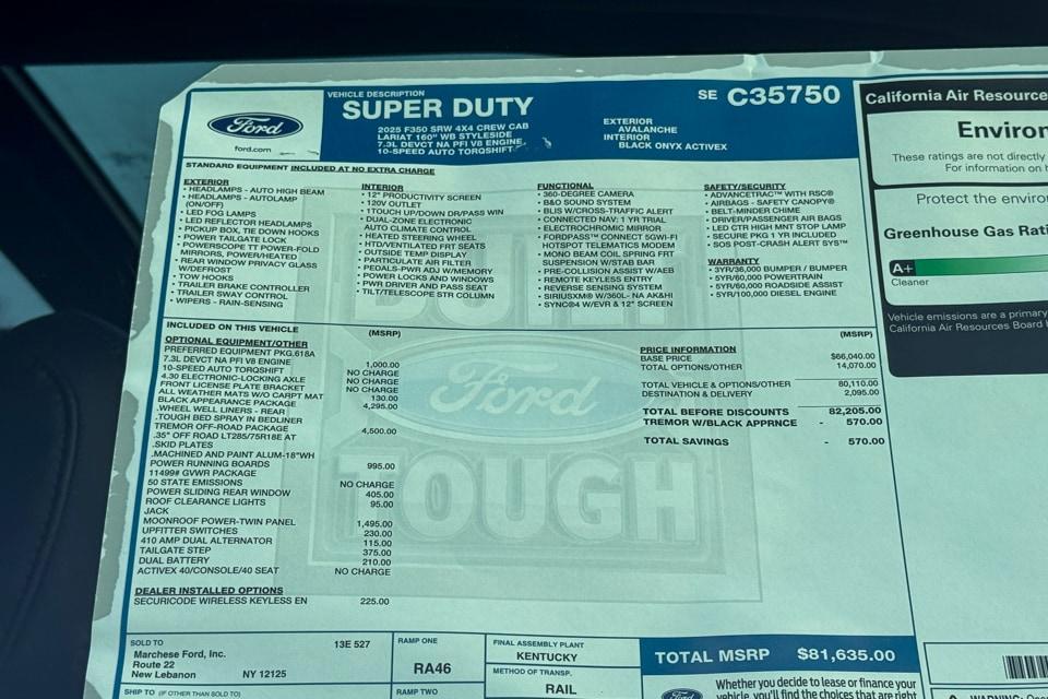 new 2025 Ford F-350 car, priced at $81,635