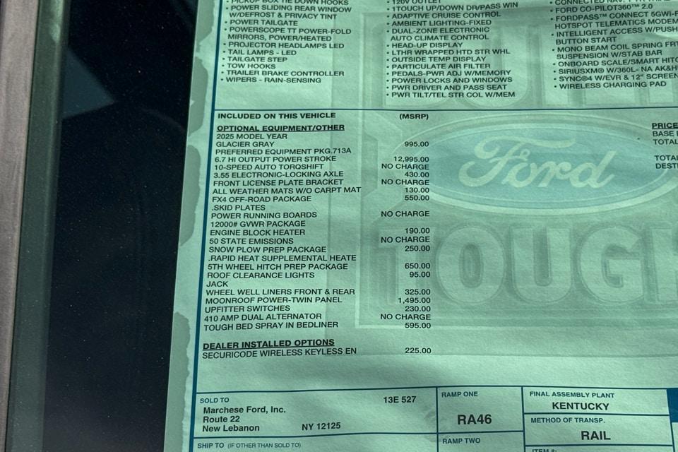 new 2025 Ford F-350 car, priced at $100,415