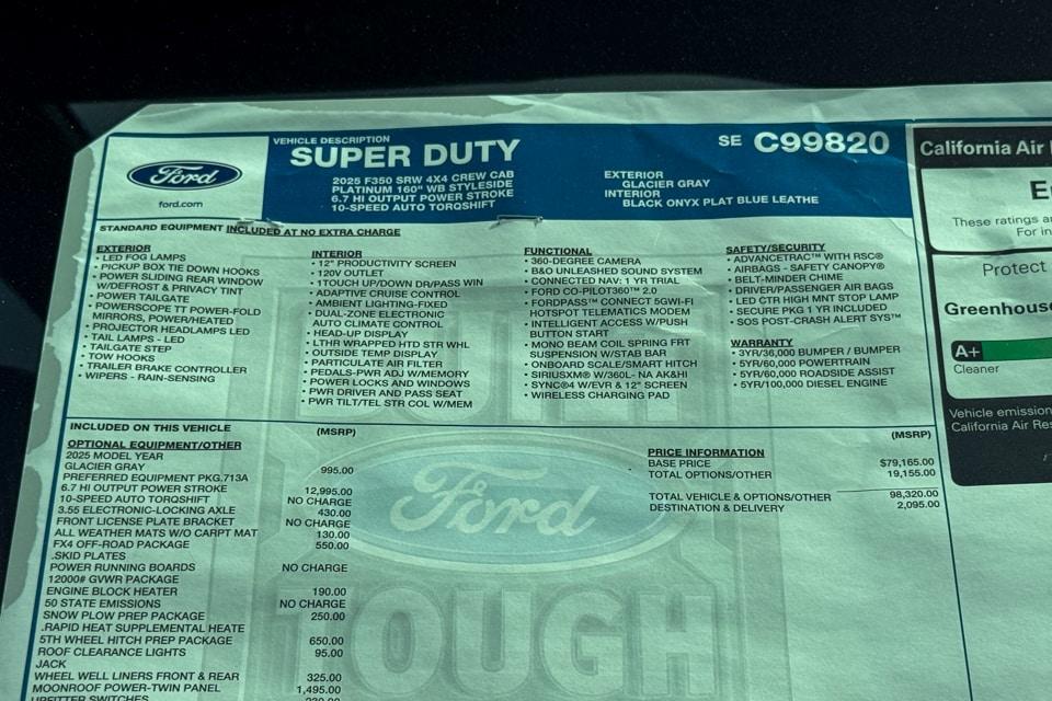 new 2025 Ford F-350 car, priced at $100,415