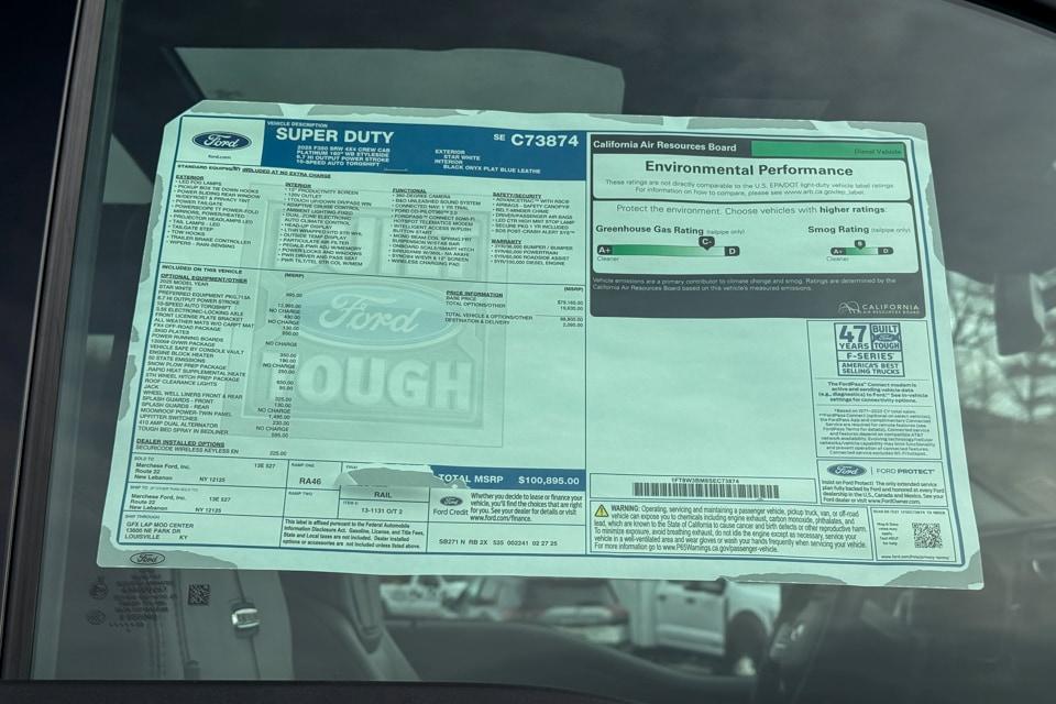 new 2025 Ford F-350 car, priced at $100,895
