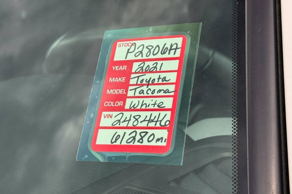 used 2021 Toyota Tacoma car, priced at $36,900