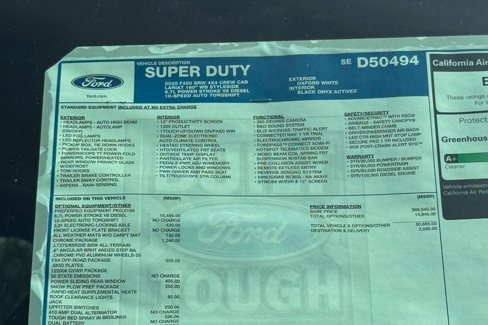 new 2025 Ford F-350 car, priced at $82,780