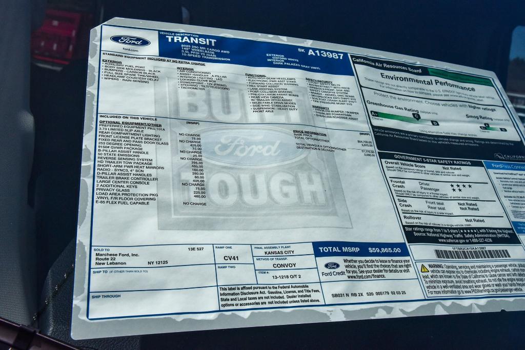 new 2025 Ford Transit-250 car, priced at $59,865