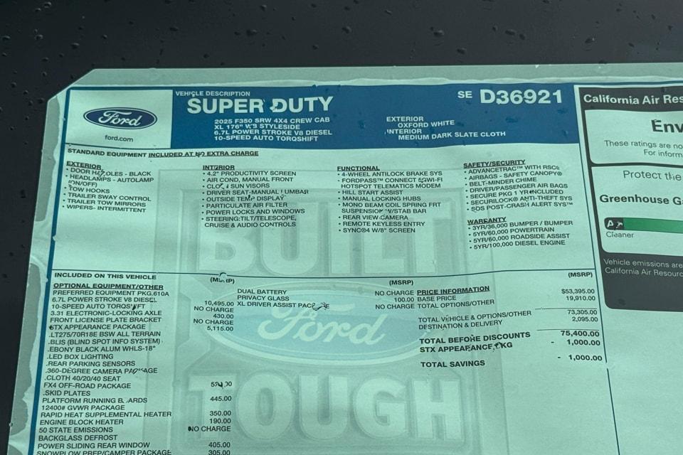 new 2025 Ford F-350 car, priced at $74,400