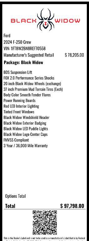 new 2024 Ford F-250 car, priced at $88,798
