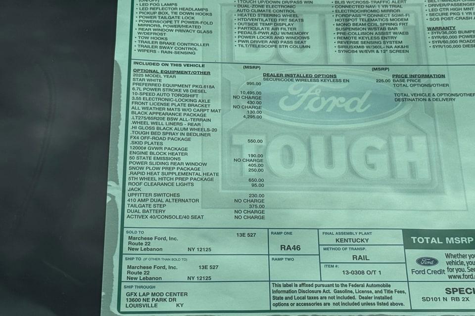 new 2025 Ford F-350 car, priced at $87,450