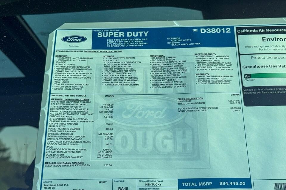 new 2025 Ford F-350 car, priced at $84,445