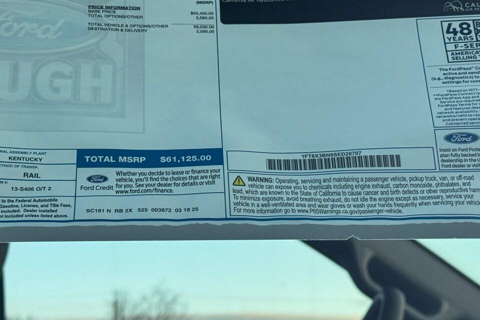 new 2025 Ford F-350 car, priced at $61,125