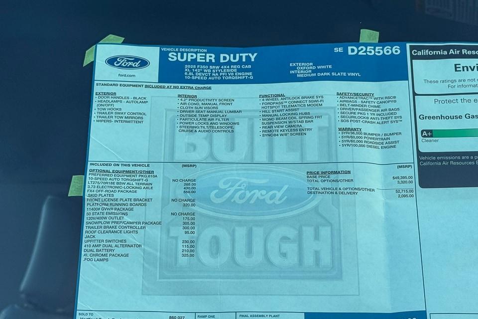 new 2025 Ford F-350 car, priced at $64,900