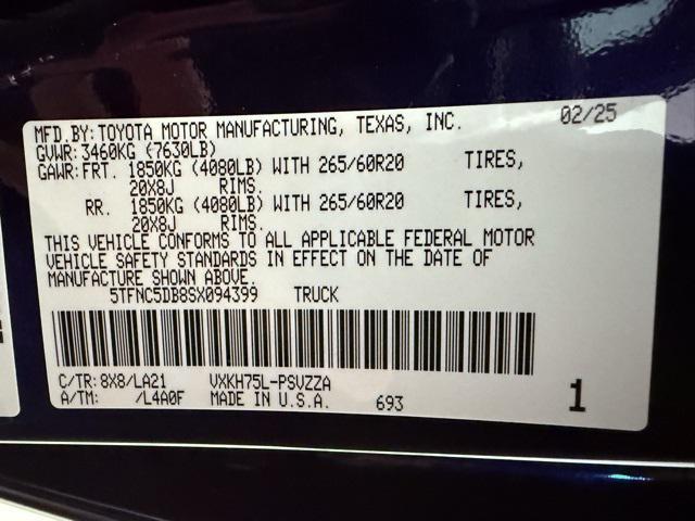 new 2025 Toyota Tundra Hybrid car, priced at $70,520