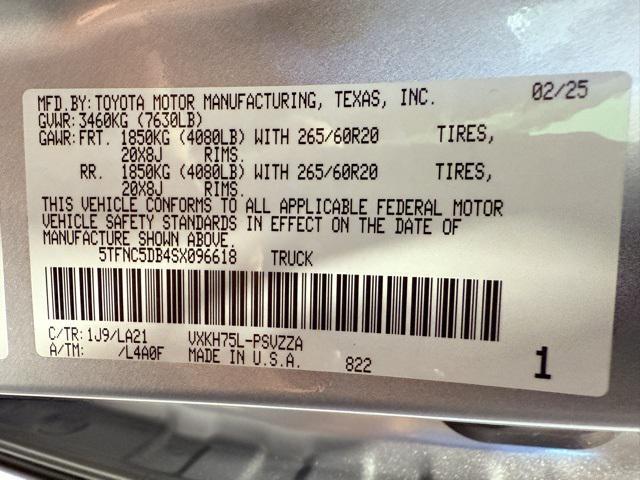 new 2025 Toyota Tundra Hybrid car, priced at $70,162
