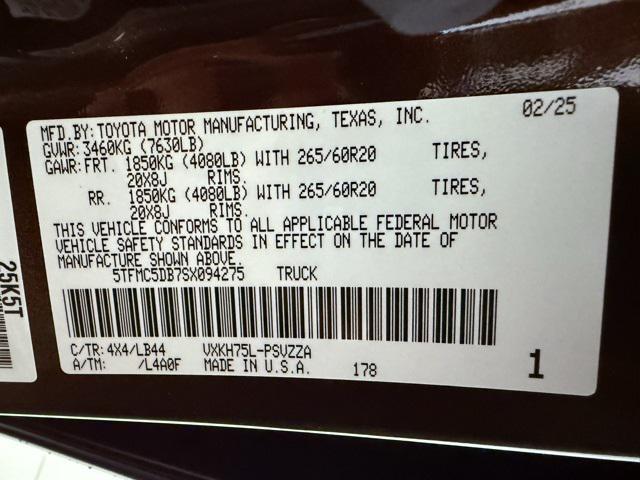 new 2025 Toyota Tundra Hybrid car, priced at $68,827
